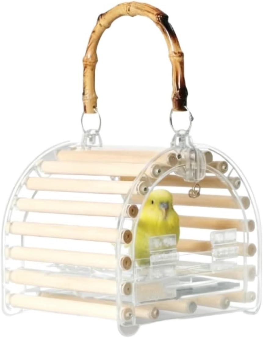 Bird Cage Parrot Cage Handheld Birds Travel Cage for Small Parrots Acrylic Carry for Lovebirds Flight Birdcage