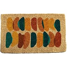 Vivaterra Painters Palette Coir Door Mat, 30" L x 18" W x 1" H, Natural Coir Entrance Doormat, Thick for Outdoor, Entry, Patio, Front Door Mat, Cheery Eco-Friendly Welcome Mat