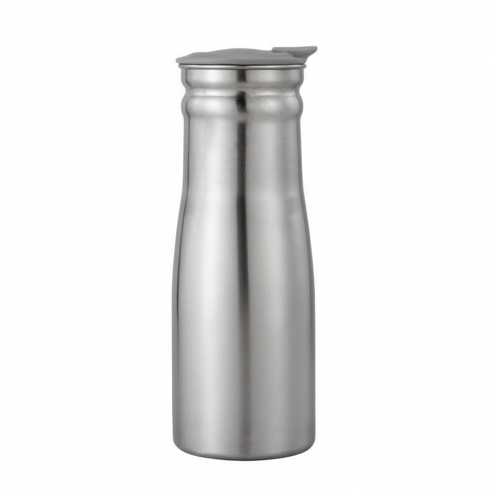 Wasserkanne aus Edelstahl kühlschrankgeeignet Edelstahlkanne mit Deckel Wasserkaraffe für Küche, Büro, Array, Edelstahl Mit Grauem Deckel, 1000ml