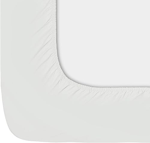 Miniatura 4 de GULLIVER Sábana de algodón tamaño Queen en color gris 1 pieza se adapta a bolsillos de colchón de hasta 15 pulgadas de profundidad transpirable y