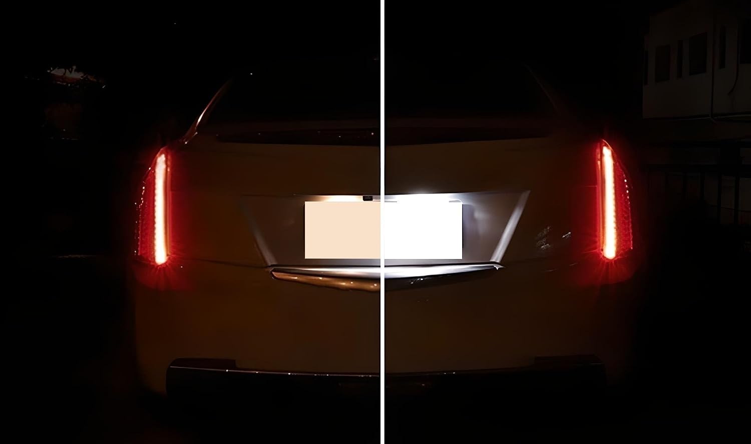 iJDMTOY OEM-Fit 3W Full LED License Plate Light Kit Compatible With 2008-2010 Cadillac CTS CTS-V Sedan, Powered by 18-SMD Xenon White LED Diodes