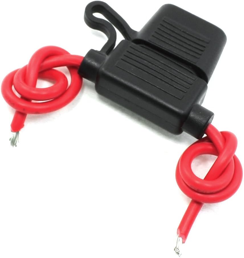 uxcell 15A 12V BH708 Model Car Blade Fuse Holder Block w 14# AWG Wire