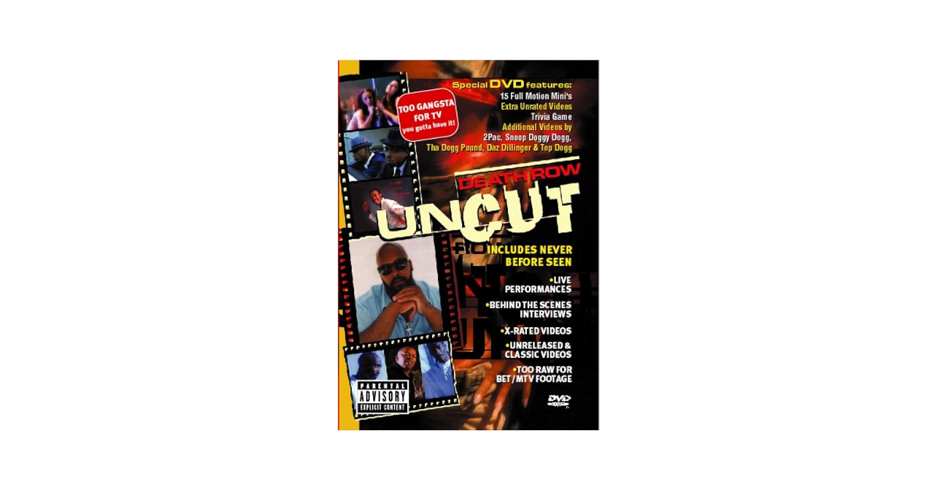 デス・ロウ・アンカット　DVD Amazon.com: Death Row Uncut : Tupac Shakur, Dr. Dre, Daz