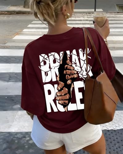 Image of AUSK Oversized T-Shirts || Printed Half Sleeve Tshirt for Womens