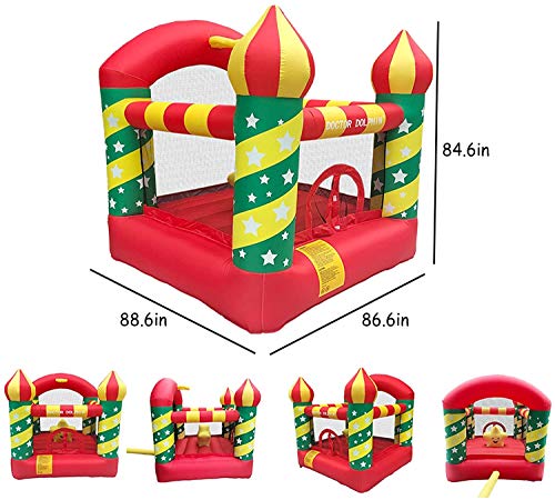 Mosunx Inflatable Bouncer House, Kids Inflatable Bouncer House with Air Blower, Indoor Outdoor Bounce House for Birthday Party (Red, 7.4 x 7.2 x 7 Feet (LxWxH)) - Thumbnail 4