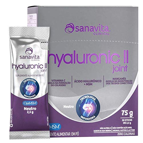 Hyaluronic Joint 2 II Ácido Hialurônico + MSM 900MG + Colágeno Tipo 2 Sanavita