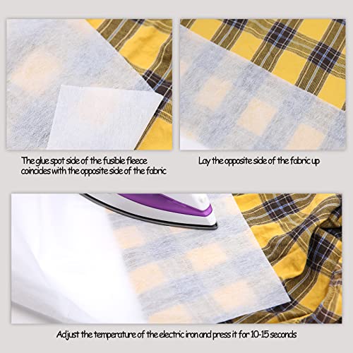 Fusible Interfacing, Lightweight Non-Woven, Fusible Interfacing Lightweight For Sewing Masks, Quilts, Cloth Bags, Diy Crafts, White Polyester Single-Sided Iron On Interfacing, Hem Tape #TOP2