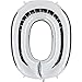 Produktbild Ballon Zahl 0 in Silber - XXL Riesenzahl 100cm - für Geburtstag Jubiläum & Co - Party Geschenk Dekoration Folienballon Luftballon Happy Birthday