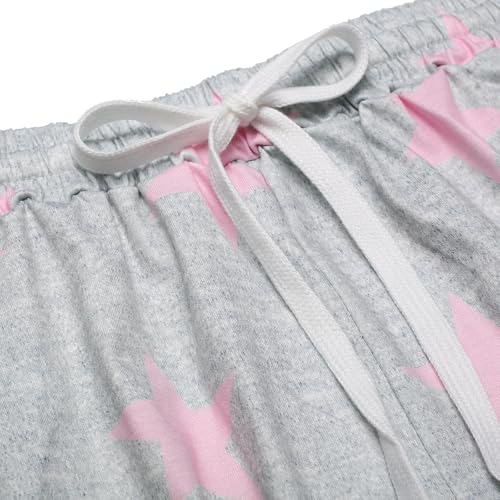Image of 2 Pack Pajama Shorts for Women Cotton Sleep Shorts Casual Lounge Pants Drawstring Pj Bottoms