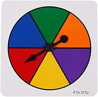 Vista 1 de hand2mind Spinners de color arcoíris, probability spinner, rueda giratoria de borrado en seco, hilanderos de plástico para aula, juego de flecha