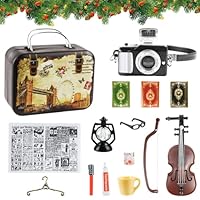 Aolso Dollhouse Furniture, 15pcs Miniature Dollhouse Accessories, Play Kitchen Toys Accessories Set for Children Girls Boys Age 3+