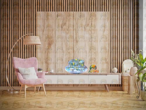 Image of Decorative Stones for Vase Filler or Pebbles for Home Decor /Decorative Capsule Pebbles /Glass /gravels /Stone /Beads for Aquarium, Table, vase, Fountain (Ocean Blue, 480 Gram)