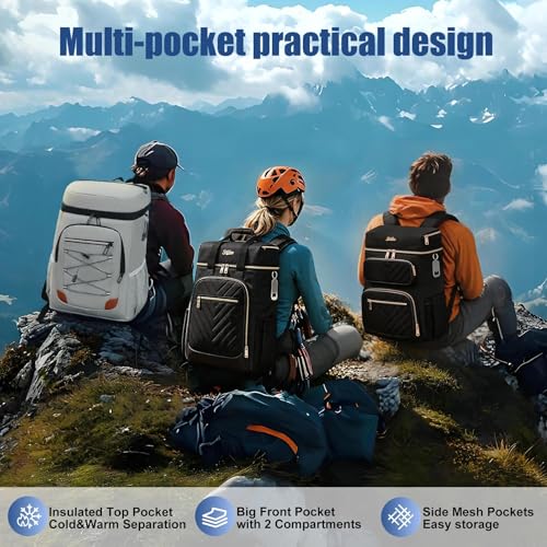 Image of Backpack Cooler Insulated Leakproof, Soft Cooler for Outdoor Camping Hiking