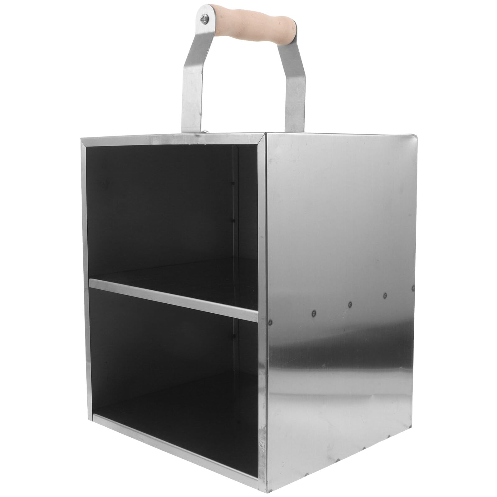 DOITOOL Holzkohletransportbox für Grillkohle mit Griff für Einfaches Tragen zum Lagern und Transportieren von Holzkohle für Camping und Picknicks Garten