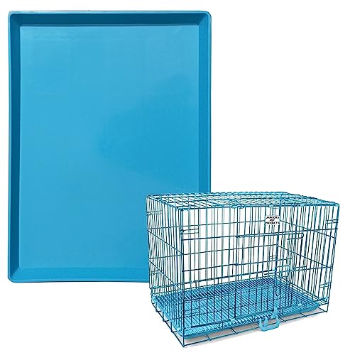 Image of Jainsons Pet Products Replacement Tray for Pet cage, Dog Crate, Dog Kennel, Dog Cage Replacement Tray, Plastic Bottom Pan Floor Liners for Pet Cages Crates Kennels Dogs Cat (24 INCH, Blue)