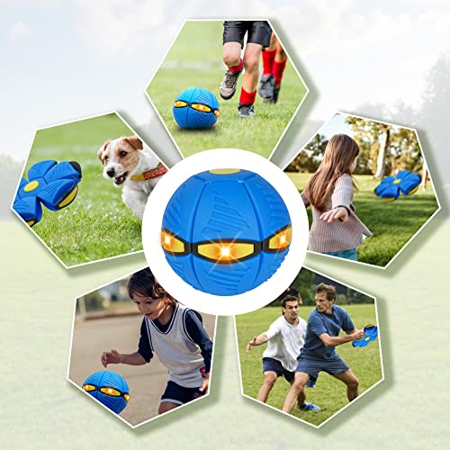 Adiwo Flying Saucer Ball Hundespielzeug, Haustier Spielzeug Fliegende Untertasse Ball, Tragbare Fliegende Untertasse, Outdoor Dekompression Magic Ufo, Deformed Toys für Outdoor Sports Beach Games