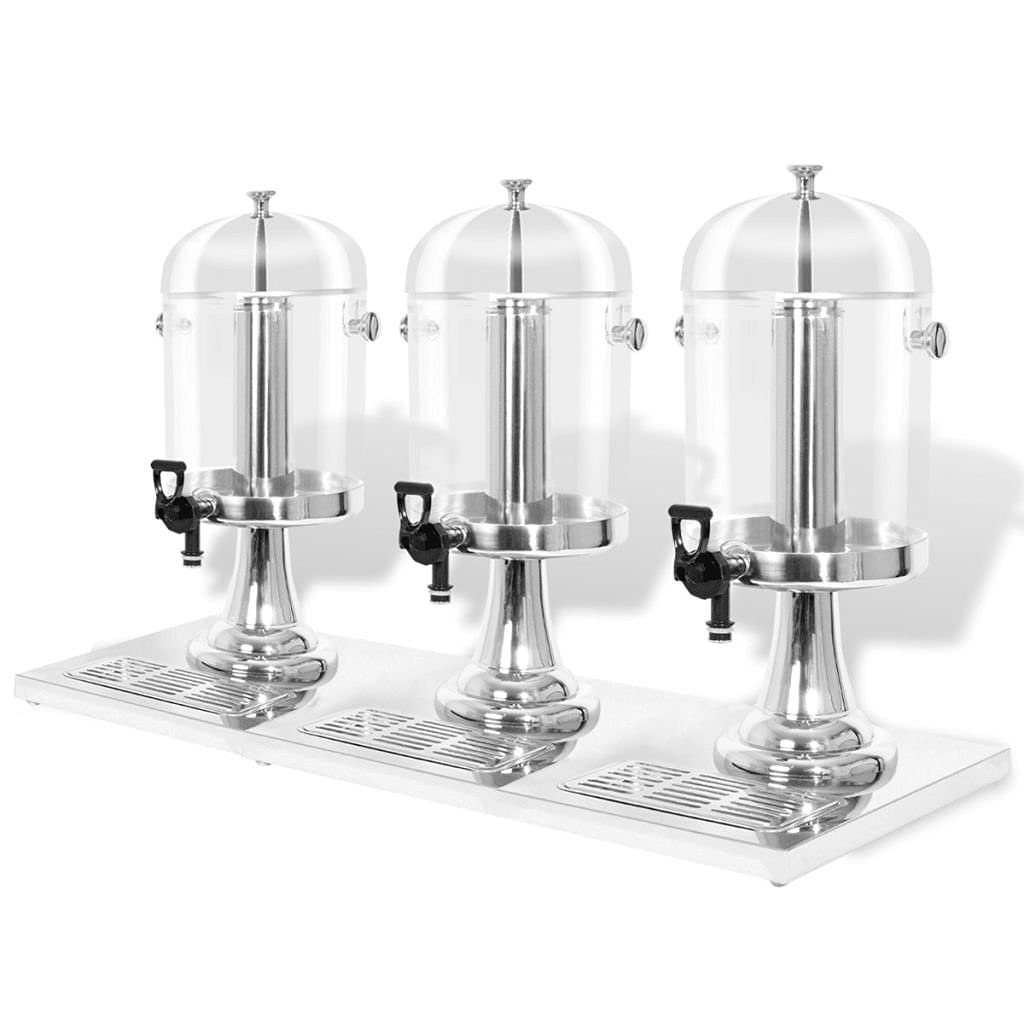 AYCDL Drink Dispenser Juice Dispenser,Stainless Steel Beverage Dispenser Commercial Beverage Container Machine with Faucet, Small Self-Service Juice Bucket