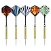 Wolftop 15 Pack Steel Tip Darts 18 Grams, Professional Darts Metal Tip Set with Aluminum Shafts, Standard Flights, Rubber O'Rings and Extra Dart Sharpener