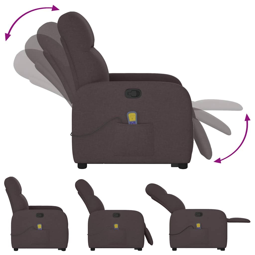 Eléctrico reclinable para Mayores Marrón 66x88x95 cm