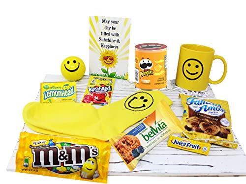 You Are My Sunshine Care Package Get Well Soon Gift For Kids, Teenage | Thinking Of You Gift Basket | Covid | Yellow Happy Gift Box For Birthday, Girl, Bff Friend, College Student | Encouragement, Valentine's Day #TOP2