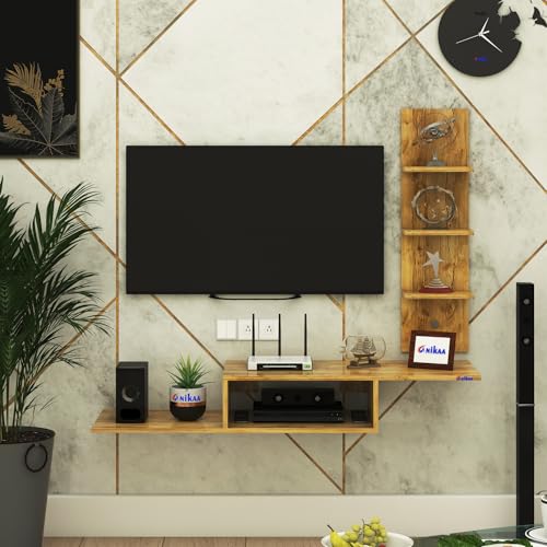 Image of Anikaa Thomas Engineered Wooden TV Unit /TV Stand /Wall Mounted TV Unit /TV Cabinet /TV Entertainment Unit (Giantwood) - Ideal for Upto 43 inch(D.I.Y)