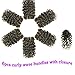 VIOLET Hair 8 Inch Brazilian Deep Curly Weave Hair Short Human Hair 6 Bundles With Closure 100% Unprocessed Human Hair Extensions Black Color Hair Bundles (curly 8 inch, 1B#)
