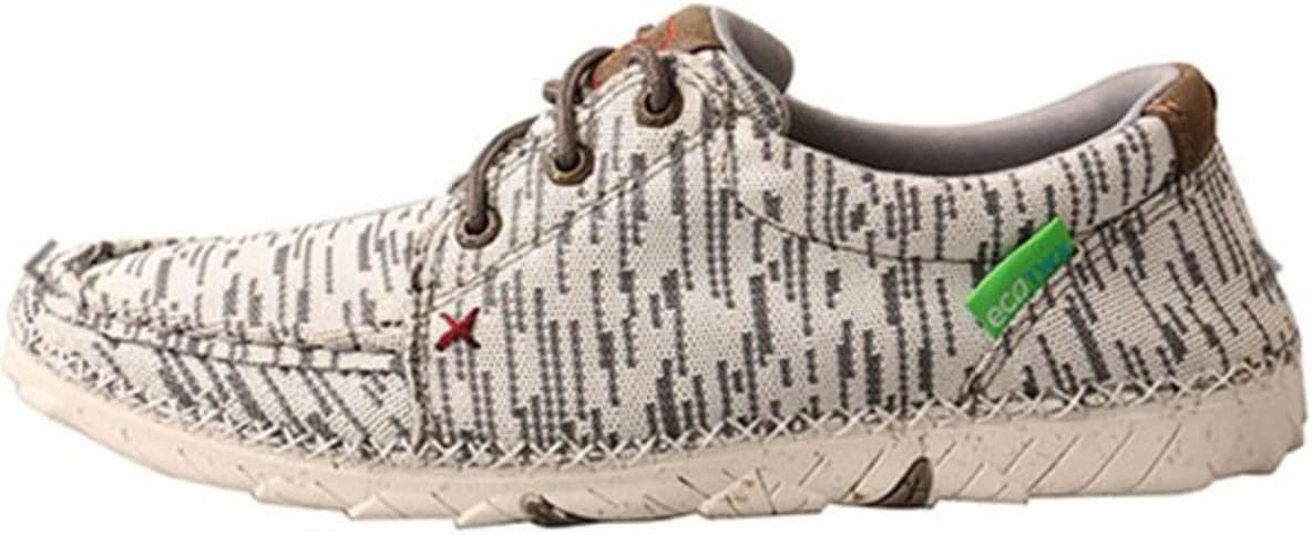Twisted X Women’s Zero-X Sneakers - Handcrafted Fashion Sneakers for Women - White & Grey, 10 M