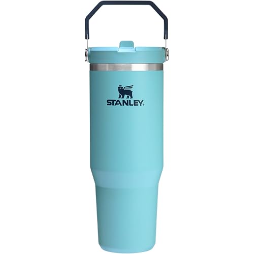 Stanley IceFlow 2.0 Flip Straw Tumbler with Handle 30 oz | Twist On Lid and Flip Up Straw | Leakproof Water Bottle | Insulated Stainless Steel | BPA-Free | Agave