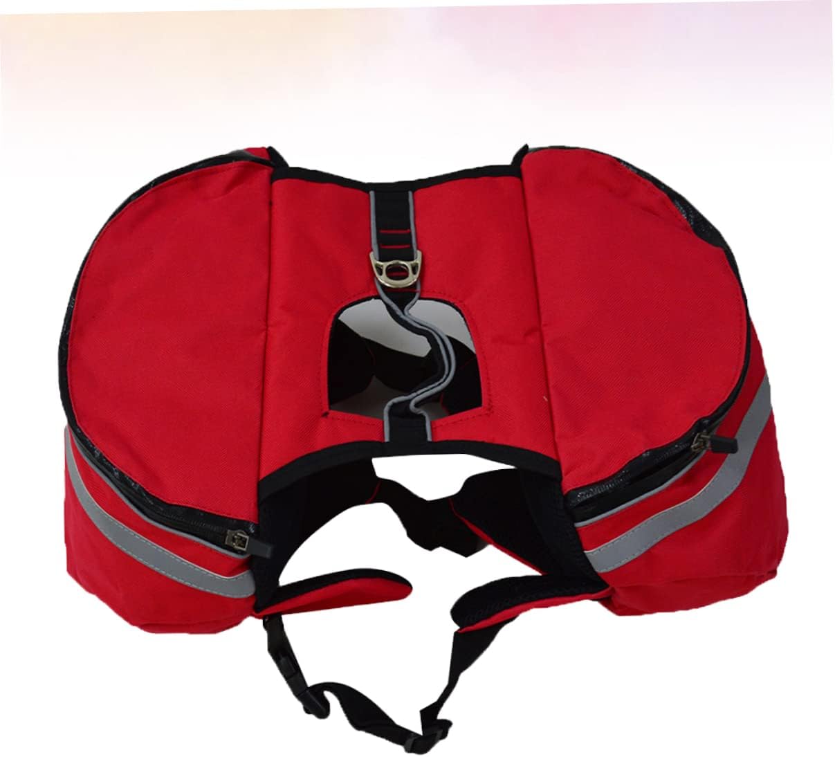 3個 用 バック バック- 通気性 ベスト付き サドルバッグ- 旅行 キャンプ 猟犬 反射材 ハーネス 承認済み キャリア ストラッ