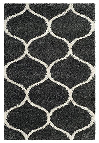 Image of Shaggy Carpet for Living Room 12X18 FEET Fluffy Plush Area Rug, Thick Fur Floor Carpet Modern Cozy Rug for Home Decor, Kids Room Bedside Hall, Durable Comfortable Shaggy Rug (D-greyIvory)