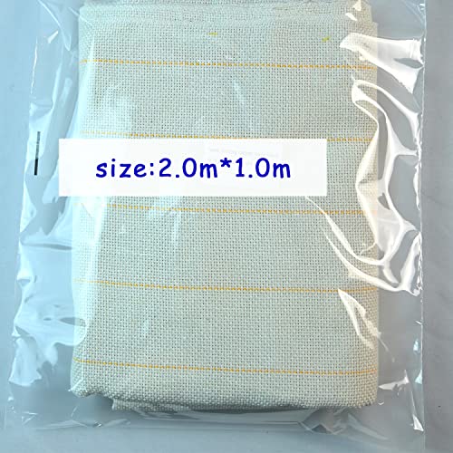 83" X 39" Upgraded Overlocking Tufting Cloth With Marked Lines,Large Monk's Cloth For Tufting Gun & Rug Tufting Fabric/Primary Tufting Cloth/Monk Cloth For Rug Tufting/Carpet Tufting Cloth #TOP2