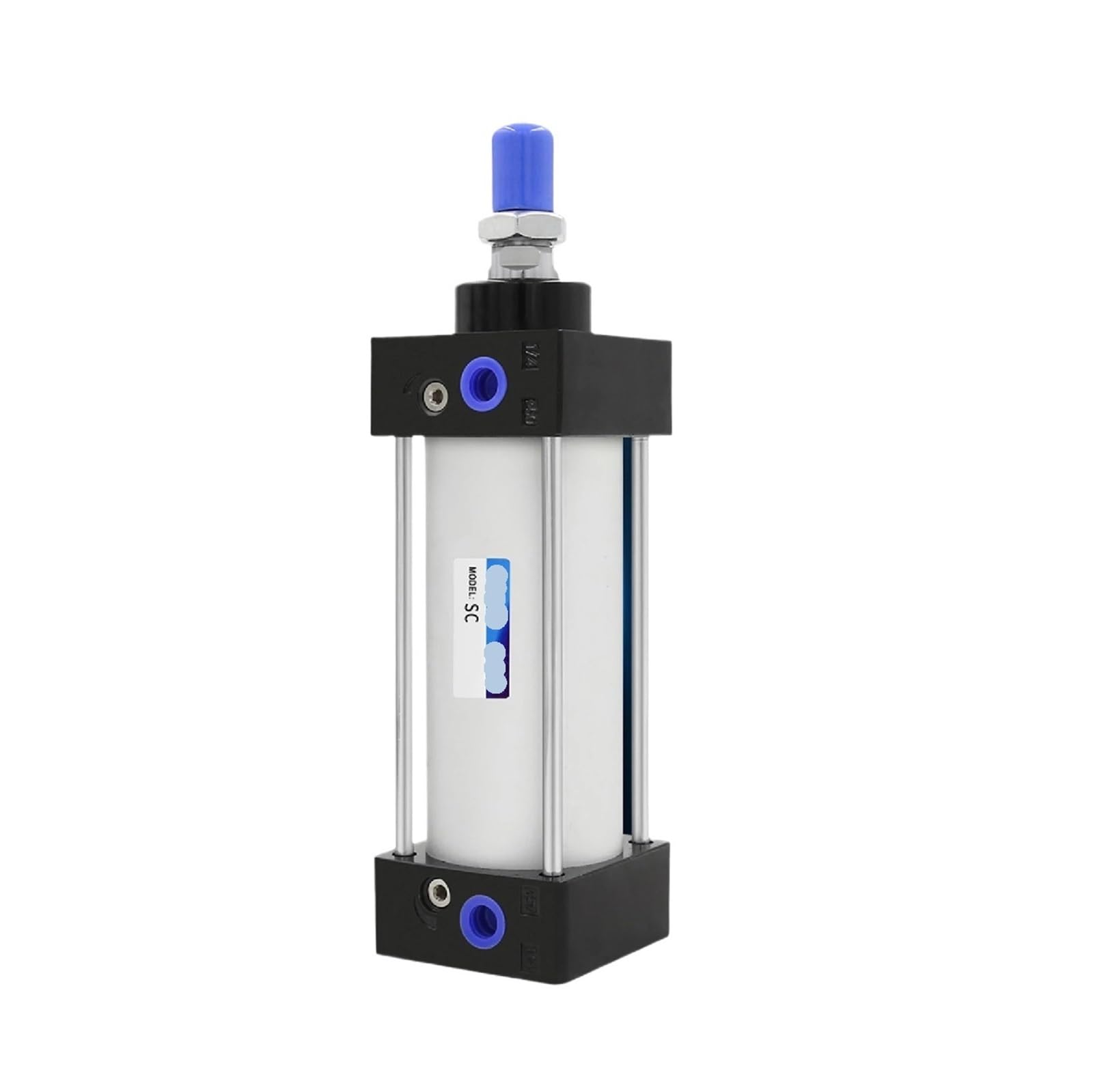 Vérin pneumatique double effet SC80-150S avec course de 150 mm et amortissement réglable