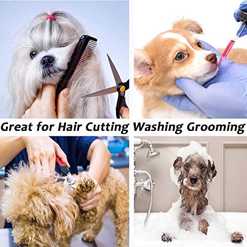 Asocea 2 Pack Dog Grooming Extension Strap,Adjustable Dog Grooming Table Leash With 5 D-Rings Pet Grooming Extender Loops For Small Medium Dogs Cats Washing Nail Clippers Hair Cutting -Black&Orange #TOP5