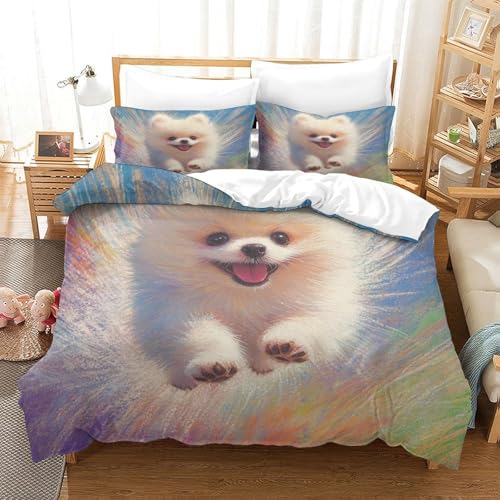 Housse de couette crâne 3D microfibre ultra douce à fermeture éclair cachée pour lit 1 place