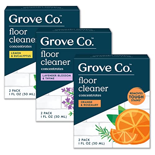 Grove Co. Floor Cleaner Refill Concentrate Variety Pack (6 x 1 Fl Oz) Plant-based Household Cleaning Supplies, Ammonia & Chlorine Free, No Plastic Waste, 100% Natural Scent, 3 x 2 Pack Refills Grove Co. Floor Cleaner Refill Concentrate Variety Pack (6 x 1 Fl Oz) Plant-based Household Cleaning Supplies, Ammonia & Chlorine Free, No Plastic Waste, 100% Natural Scent, 3 x 2 Pack Refills