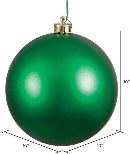 Miniatura 170 de Vickerman Esfera de adorno de Navidad de 10 pulgadas con acabado de caramelo, plástico inastillable, resistente a los rayos UV, decoración de árbol
