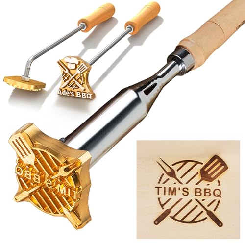 Deironply Custom Electric Branding Iron for Wood - Personalized Logo Wood Burning Stamp Tools with Electric Handle, for Woodworking and Crafts 1 inch