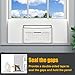 LBG Products Window Air Conditioner Side Panels,Full Surround AC Foam Panel for Indoor Window AC Units,Summer and Winter Window Seal Cover (White)