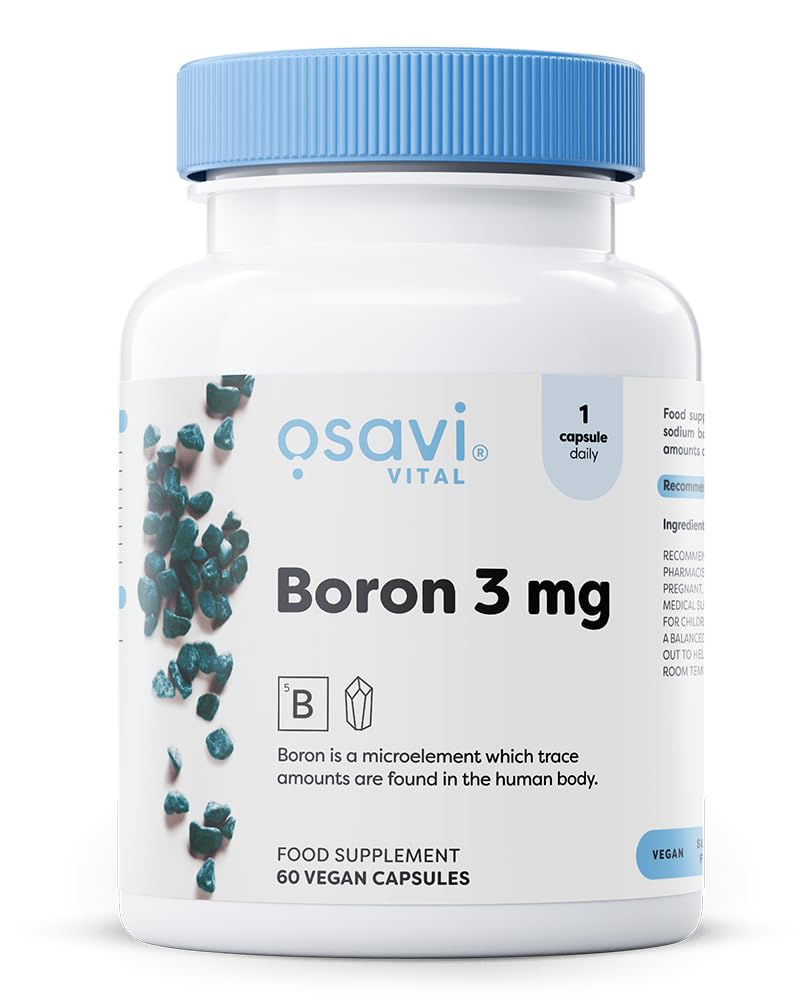 Osavi Boron 3 mg – 60 Vegan Capsules | Essential Trace Mineral for Bone Health & Hormonal Balance | Supports Metabolism | Clean Label | Vegan–Friendly