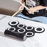 iWord Electronic Drum Set Kids - Practice Drum Pad For Adults Electric Drum Kit With Drum Sticks Pedal Mini Midi Drum Set For Beginner Junior Digital Drum Set With Learning Drum Book Small Travel Drum