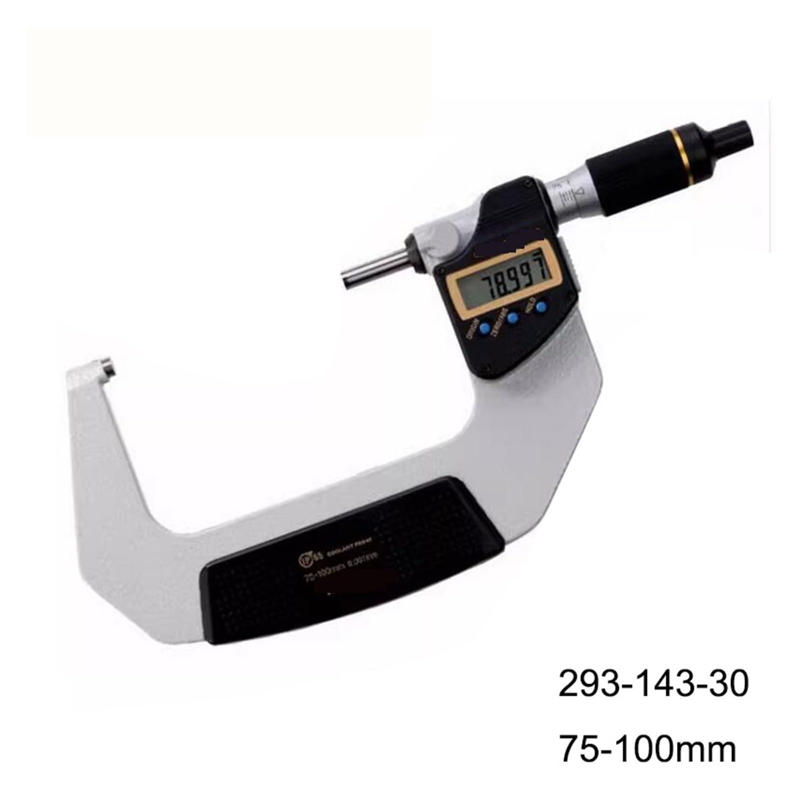 Digitale Bügelmessschraube, IP67 Kühlmittelbeständiges, schnelleres Messmikrometer, 0-25/25-50/50-75/75-100 mm, 293-140-30 293-141-30 293-142-30 293-143-30(293-140-30)
