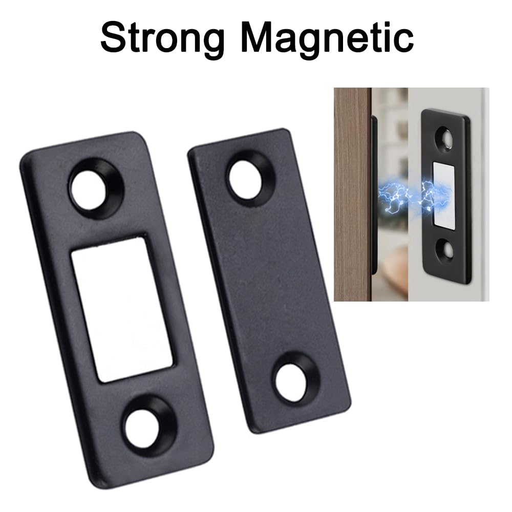 Confezione da 8 chiusure magnetiche per porte, ultra sottili, adesive, per armadietti, cassetti, armadi, porte scorrevoli (giallo antico)