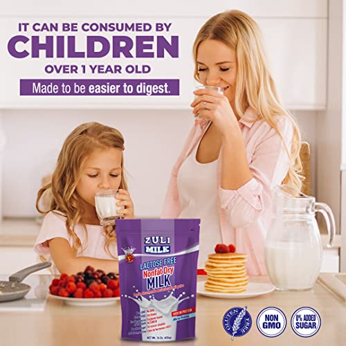 Nonfat Dry Milk Powder For Baking & Coffee 16Oz - Lactose Free Milk For Adults, Non-Gmo, Rbst Hormone-Free, Good Source Of Protein And Calcium, Substitute For Liquid Milk #TOP3