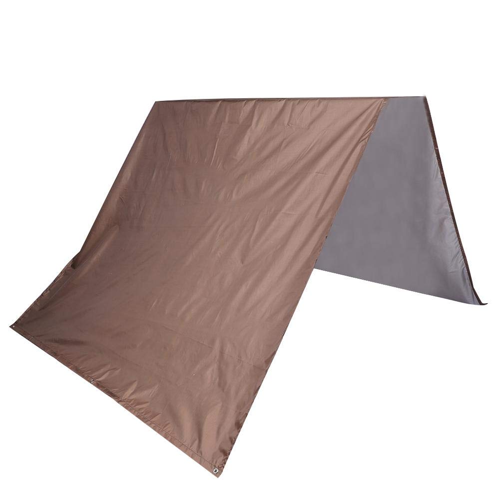 Topincn Coffee Outdoor Swing Cover Kids Playground Roof Canopy Patio Swing Cover Waterproof Cover Replacement Tarp Sunshade For Garden Patio(Coffee)