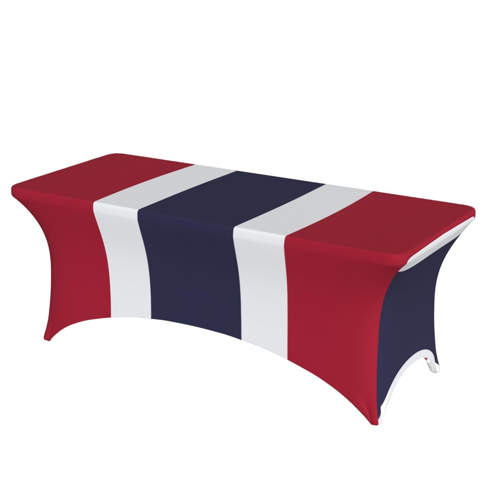 NImongt Thailand Flag Print Elastic Rectangular Tablecloth Holidays Family Banquet Wedding Party Table Cover
