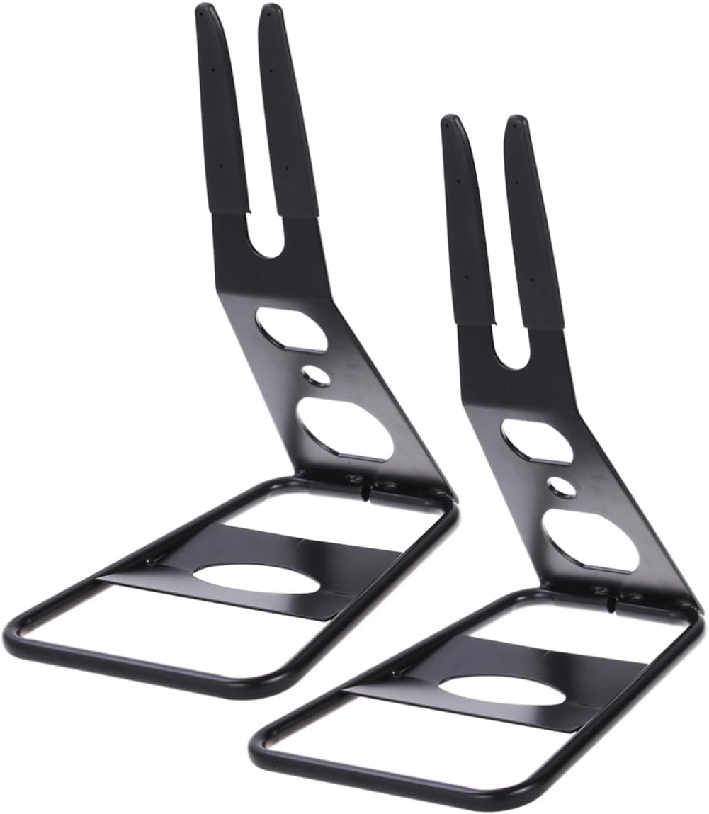 KICHOUSE 2pcs Mountain Bike Parking Rack Metal Floor Stand for Use Durable Black Design for Bikes for Home Garage Exhibitions