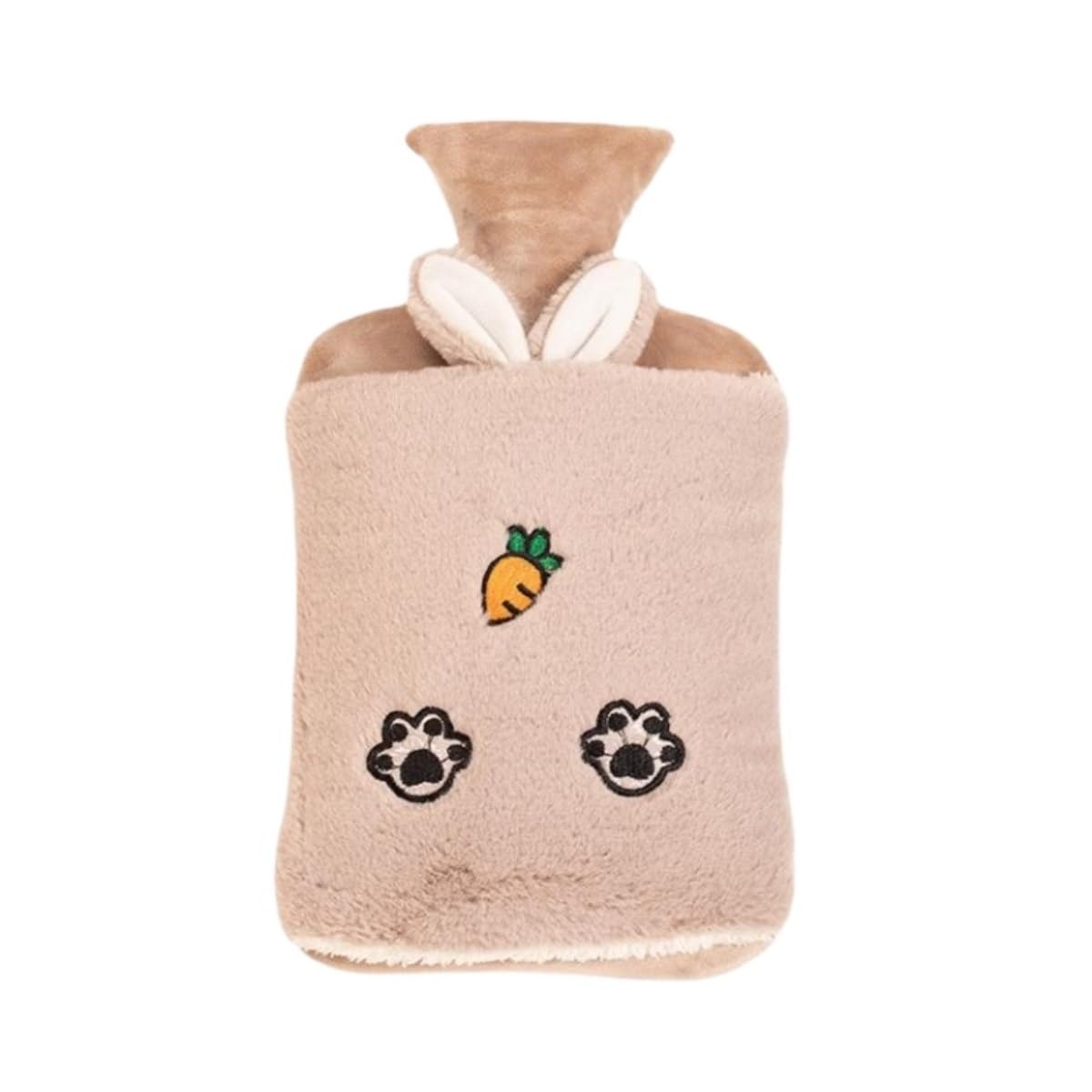 Bolsa de Agua Caliente Bolsa De Agua Caliente Llena De Agua Abrigo De Peluche Calentador De Pies Compresa Caliente Bolsa De Agua Caliente Hot Water Bottle Segura(Bruin)