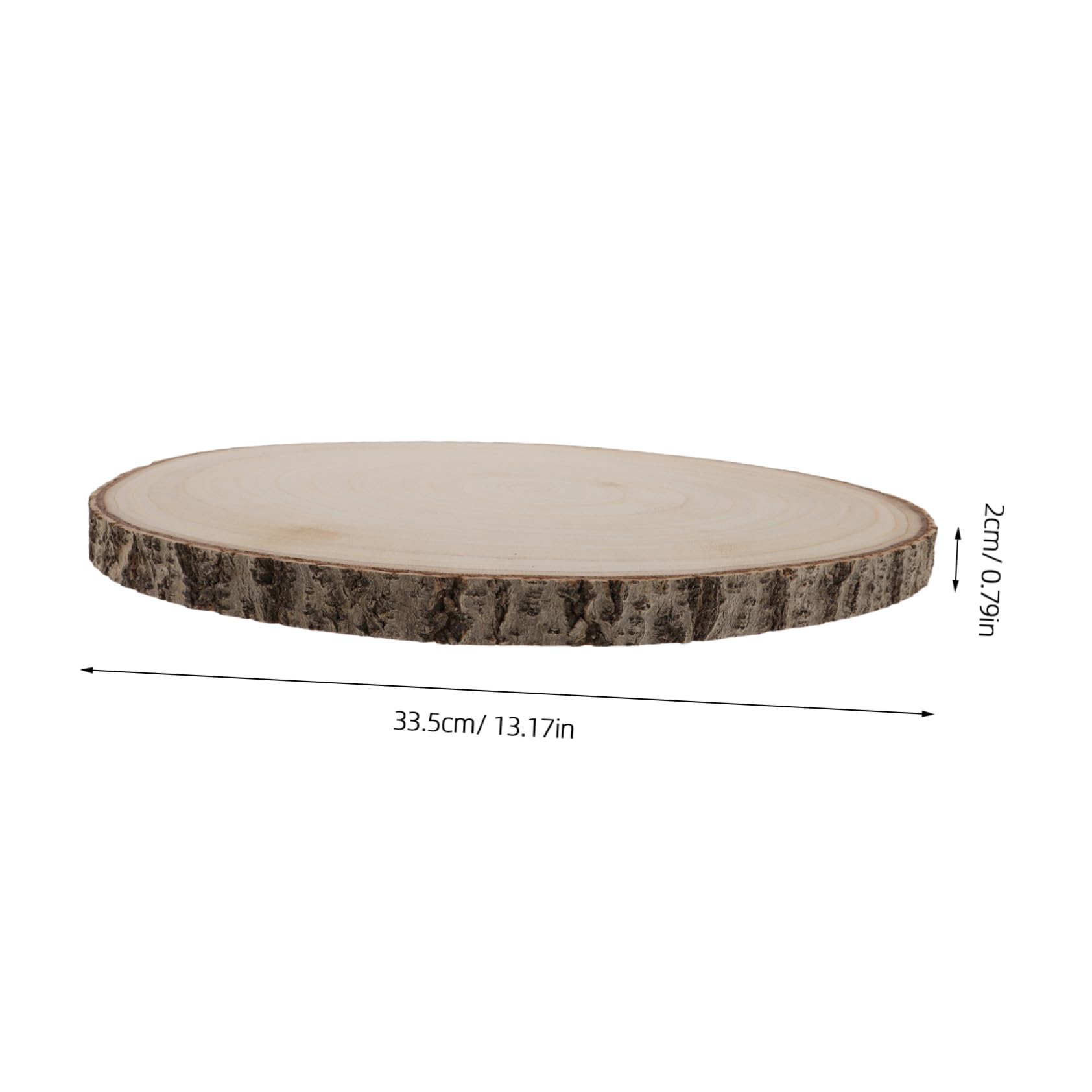 2 Stück Ungebeizte Holzscheiben zum Selbermachen mit Rinde | Beige, Holz, für Malerei und Vielseitige Nutzung, Geeignet für Profis und Anfänger, Bastelbedarf