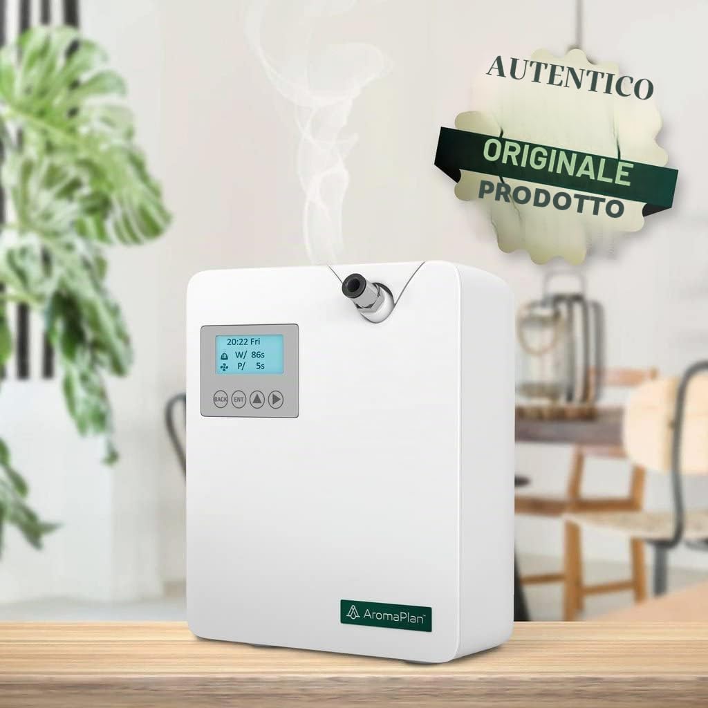 Diffusore di oli essenziali senza acqua, 2025 nuovo diffusore di aromaterapia Bluetooth e WiFi, diffusore professionale senza acqua per grandi stanze, uffici e spa (bianco)
