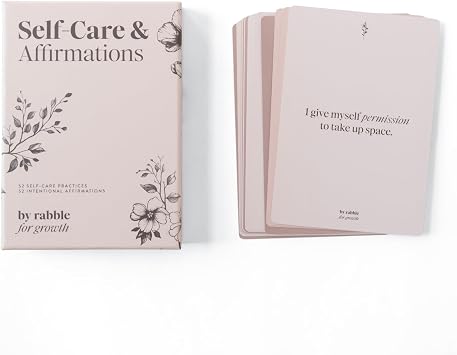 Rabble Self-Care and Affirmations Deck - 52 Affirmations and 52 Self Care Exercises